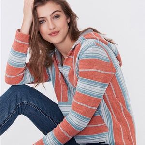 FAHERTY Seabrook Poncho Sedona Red Serape NWT